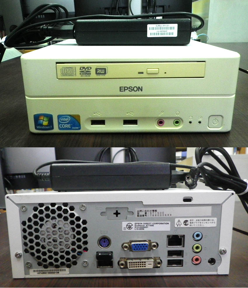 EPSON Endeavor ST150E Core i7-640M 2.8GHz 2GB DVD-ROM ジャンク A33814 EPSON Endeavor ST150E Core i7 640M 2.8GHz⁄8GB⁄320GB⁄DVD⁄Win7